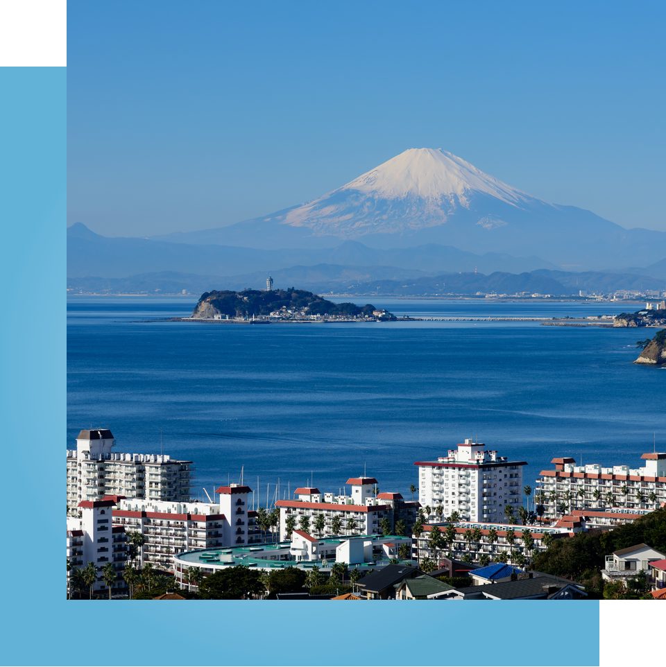 湘南の海と富士山